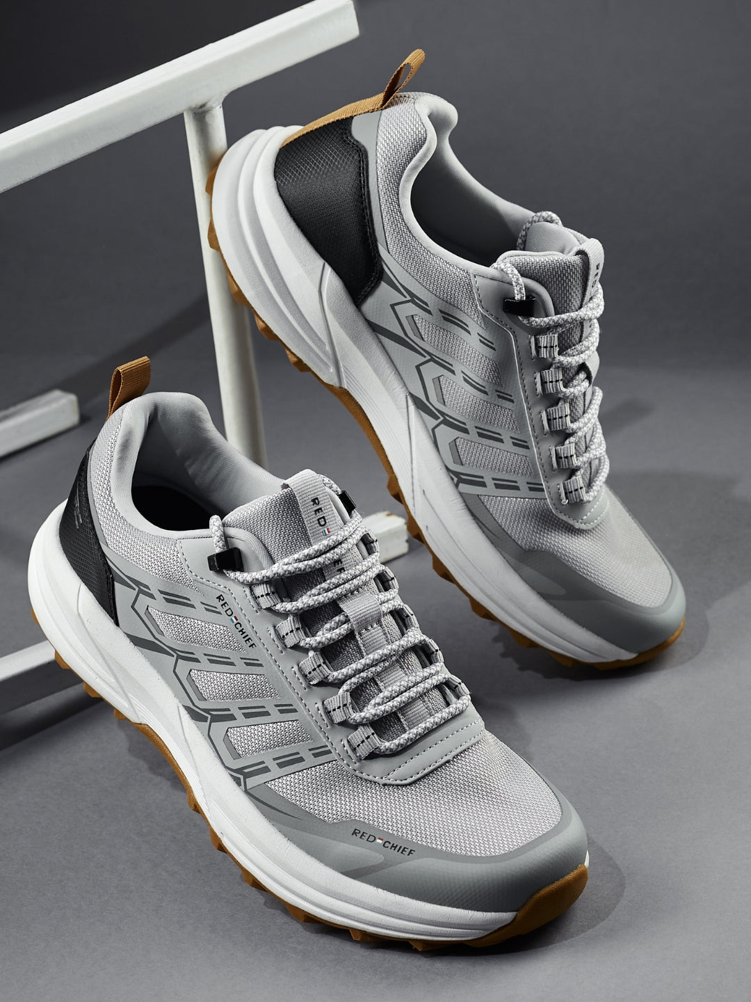 Red Chief Sports Travosole Hr.Grey-White Hiking Shoes For Men H20040 F036