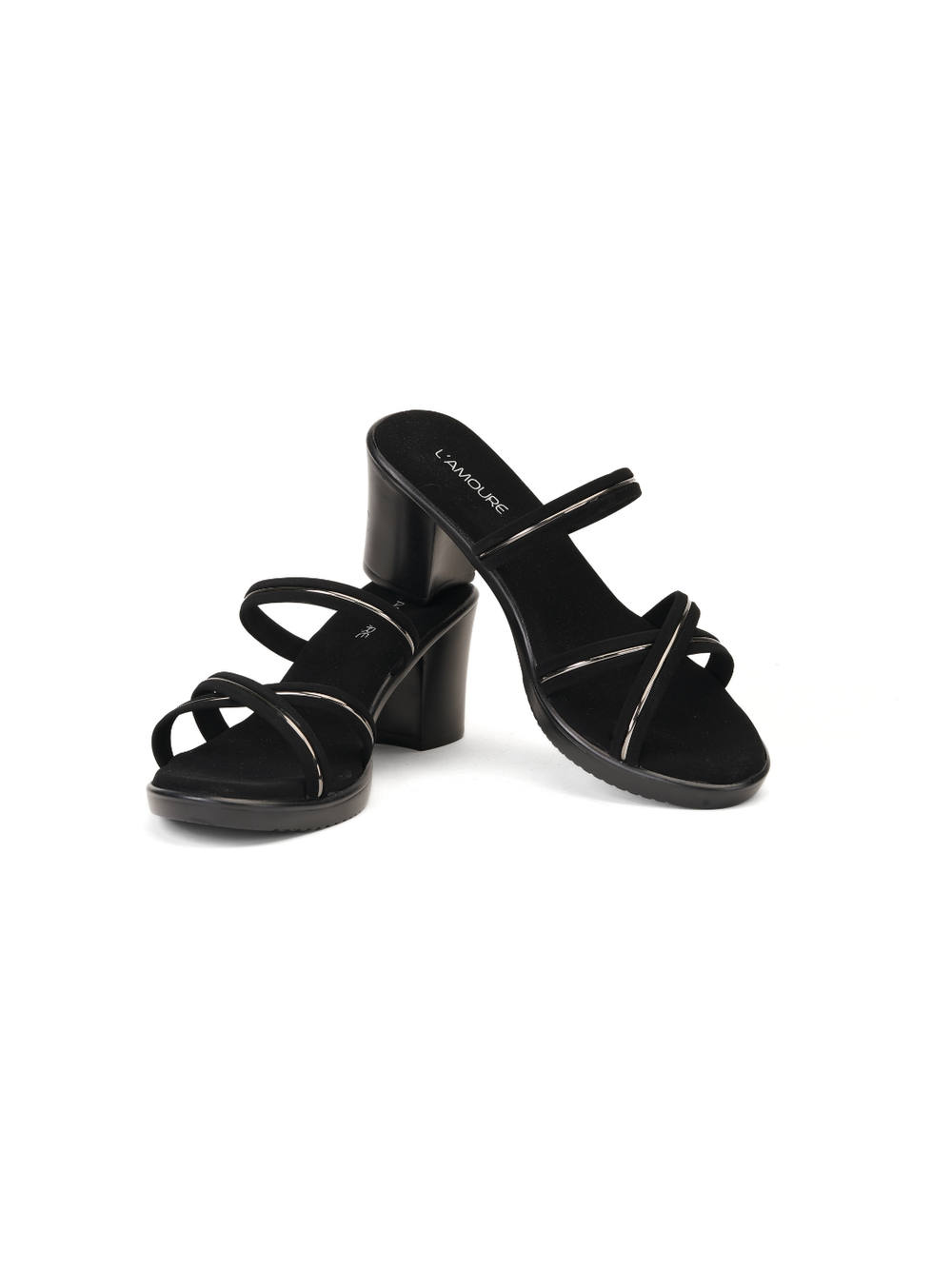 Lamoure Black Casual Heels For Women Lmw039171 C001