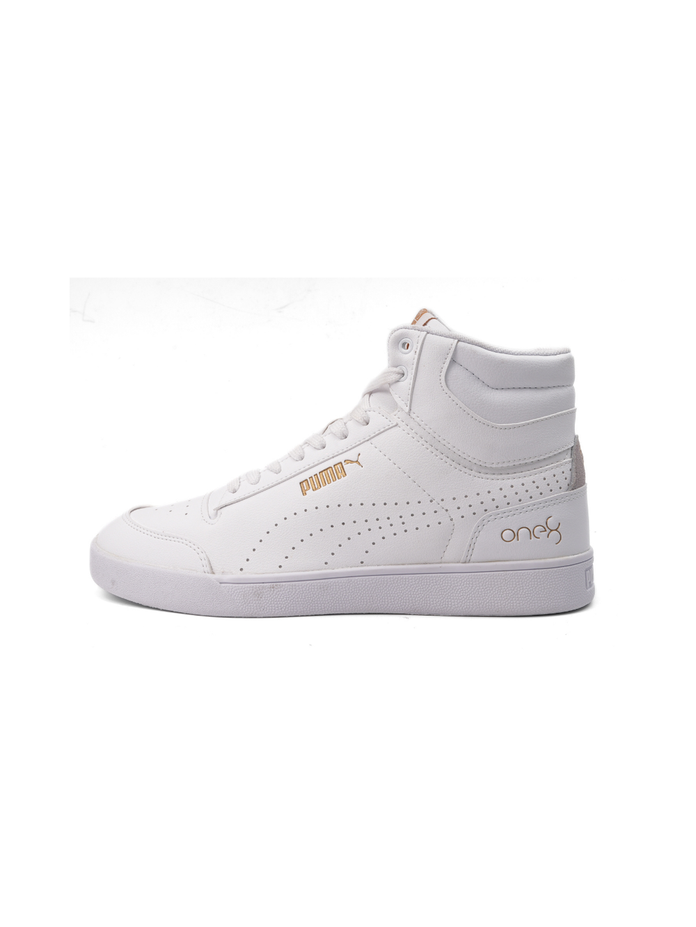 Puma White Sports Shoes For Men Shuffle Mid One8 Better V3-40163501 C057