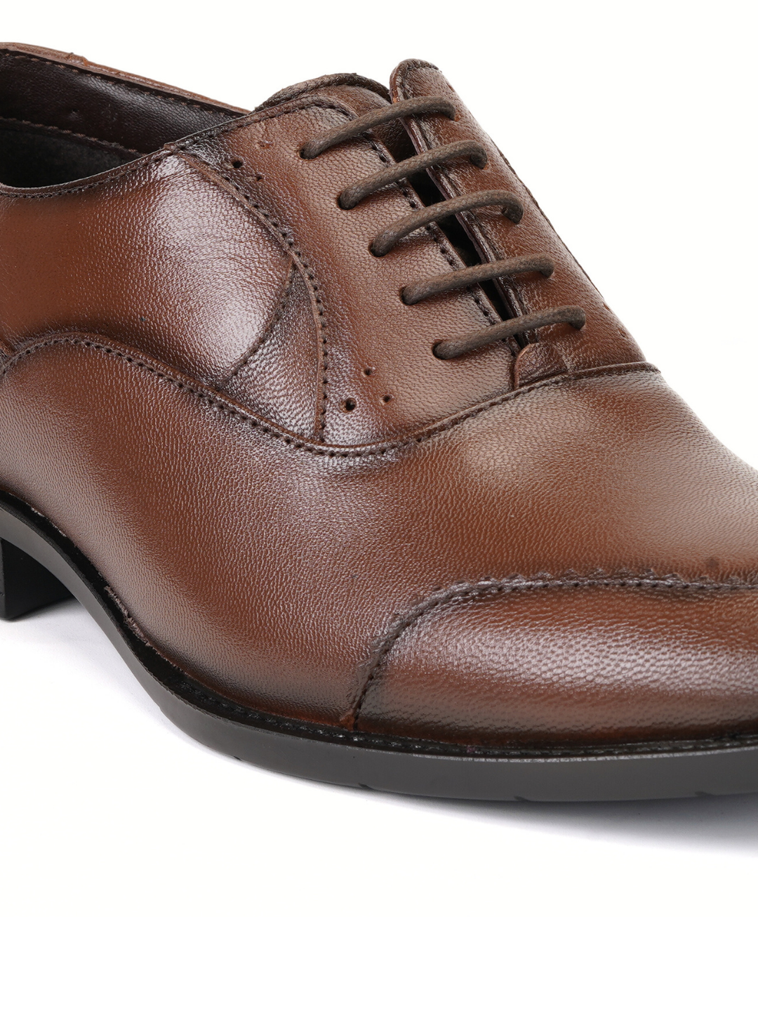 Zuup Tan Genuine Leather Oxford Formal Shoes For Men Zfm021051 C006