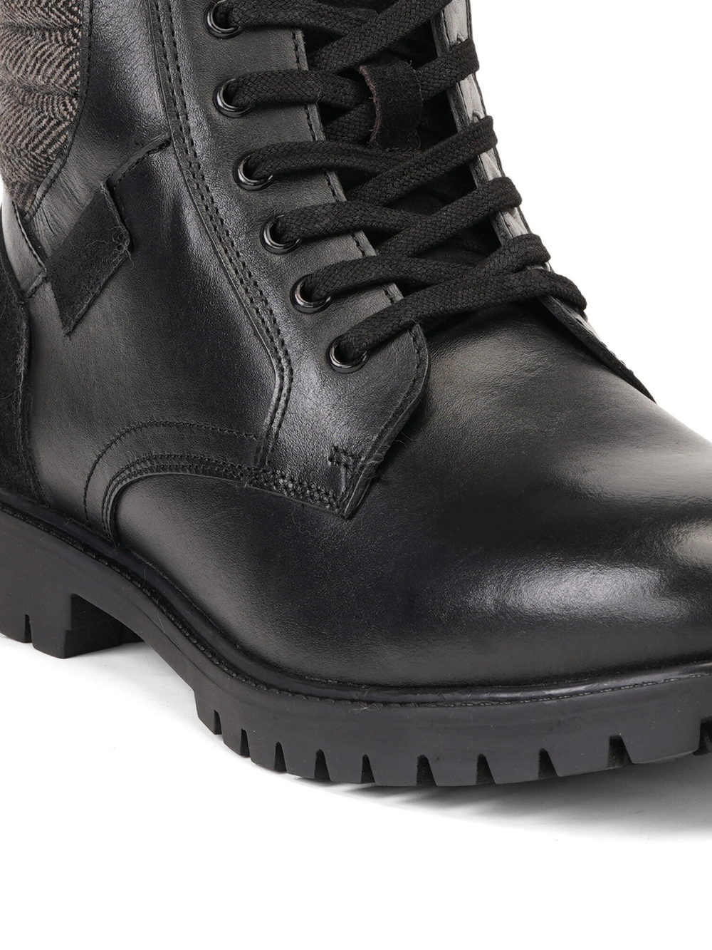 Extacy Black Genuine Leather Ankel Lace Boot Casual Shoes For Men Exm010237 C001