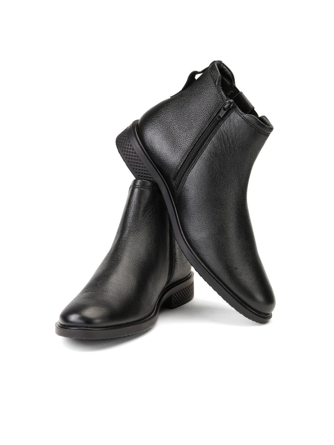 Extacy Black Genuine Leather Boot Casual Shoes For Men Exm010215 C001