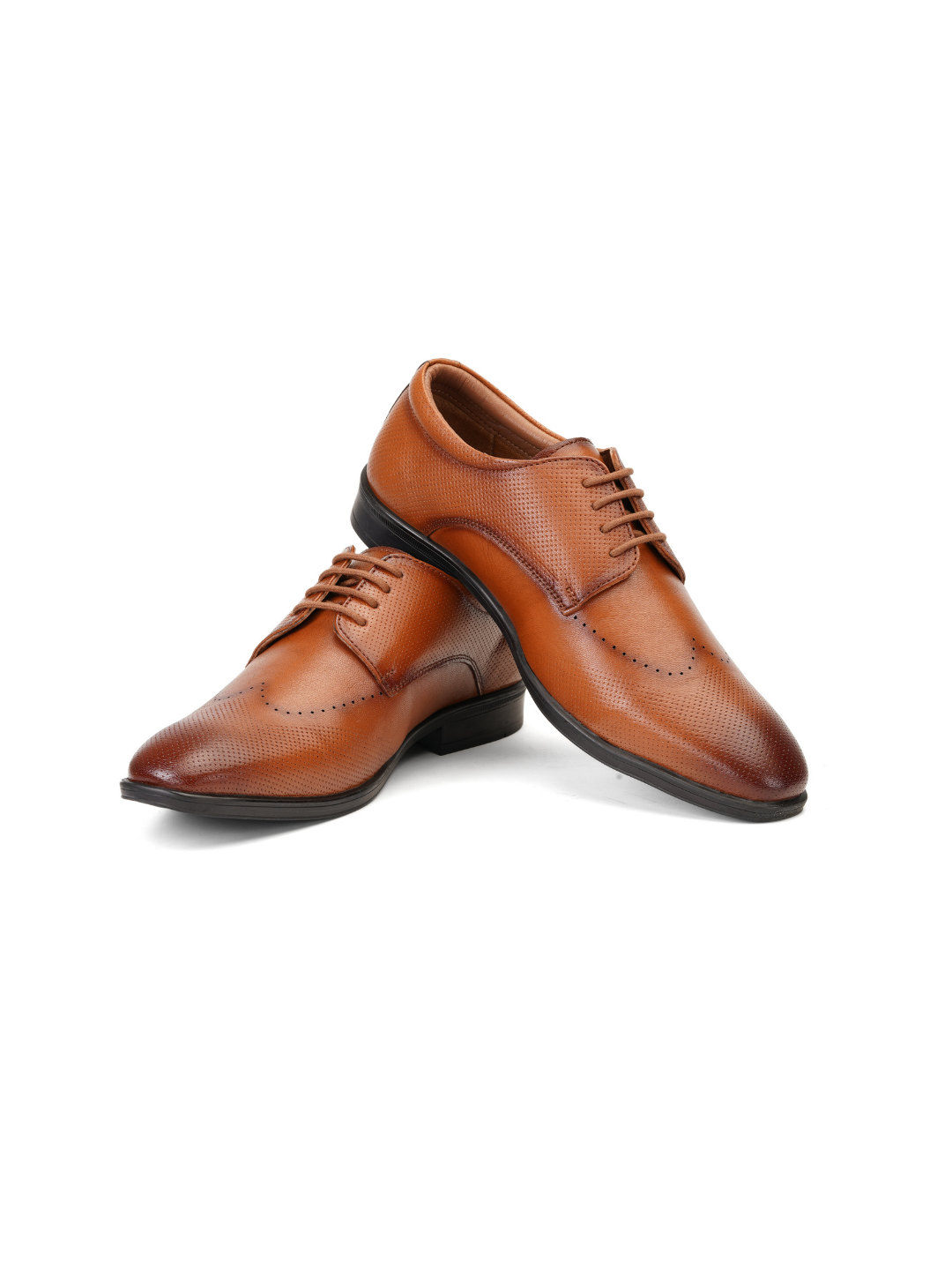 Zuup Tan Genuine Leather Derby Formal Shoes For Men Zfm021069 C006