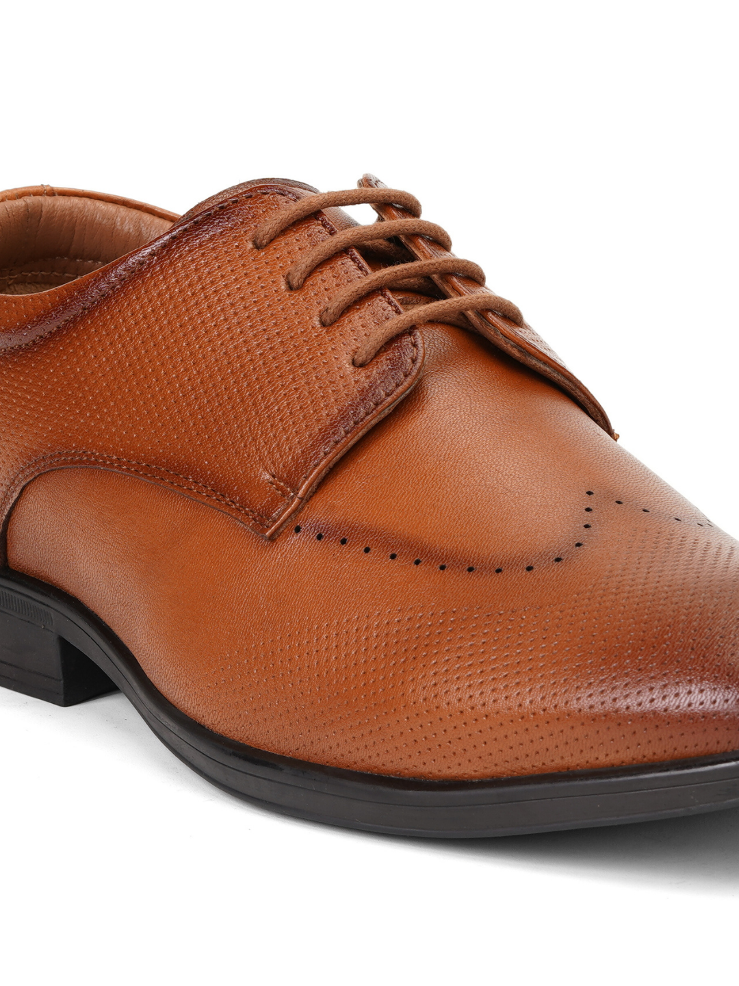 Zuup Tan Genuine Leather Derby Formal Shoes For Men Zfm021069 C006