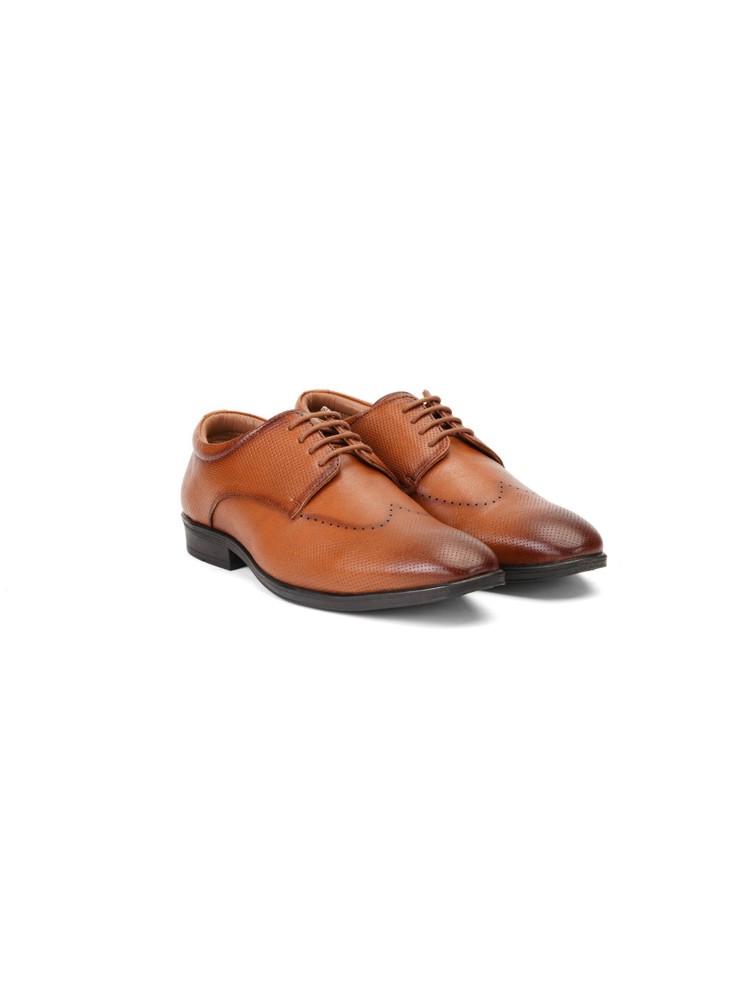 Zuup Tan Genuine Leather Derby Formal Shoes For Men Zfm021069 C006