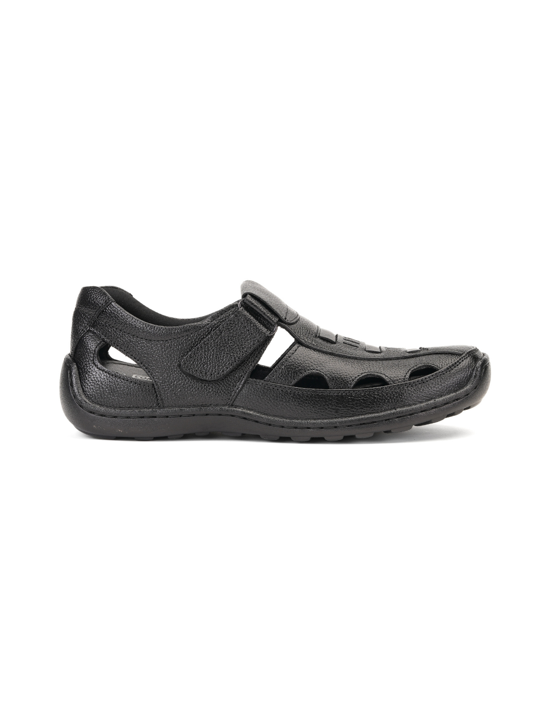 Comfort Walk Black Genuine Leather Pesawari Sandal For Men Cwm031016 C001