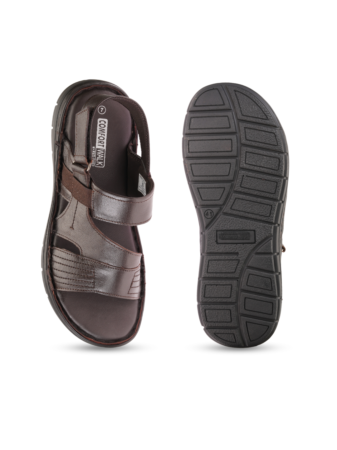 Comfort Walk Brown Genuine Leather Formal Sandal For Men Cwm031010 C003