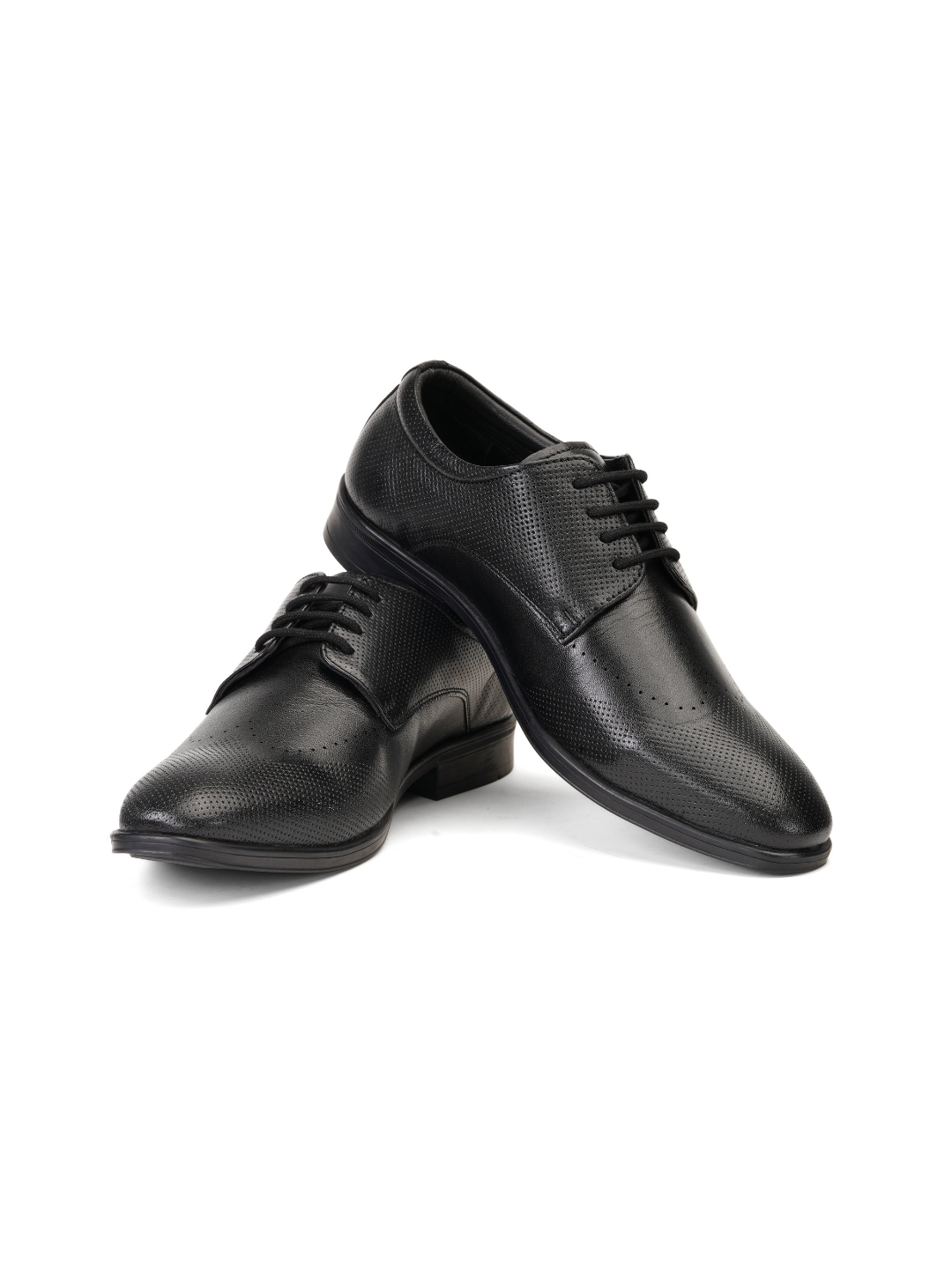 Zuup Black Genuine Leather Derby Formal Shoes For Men Zfm021069 C001