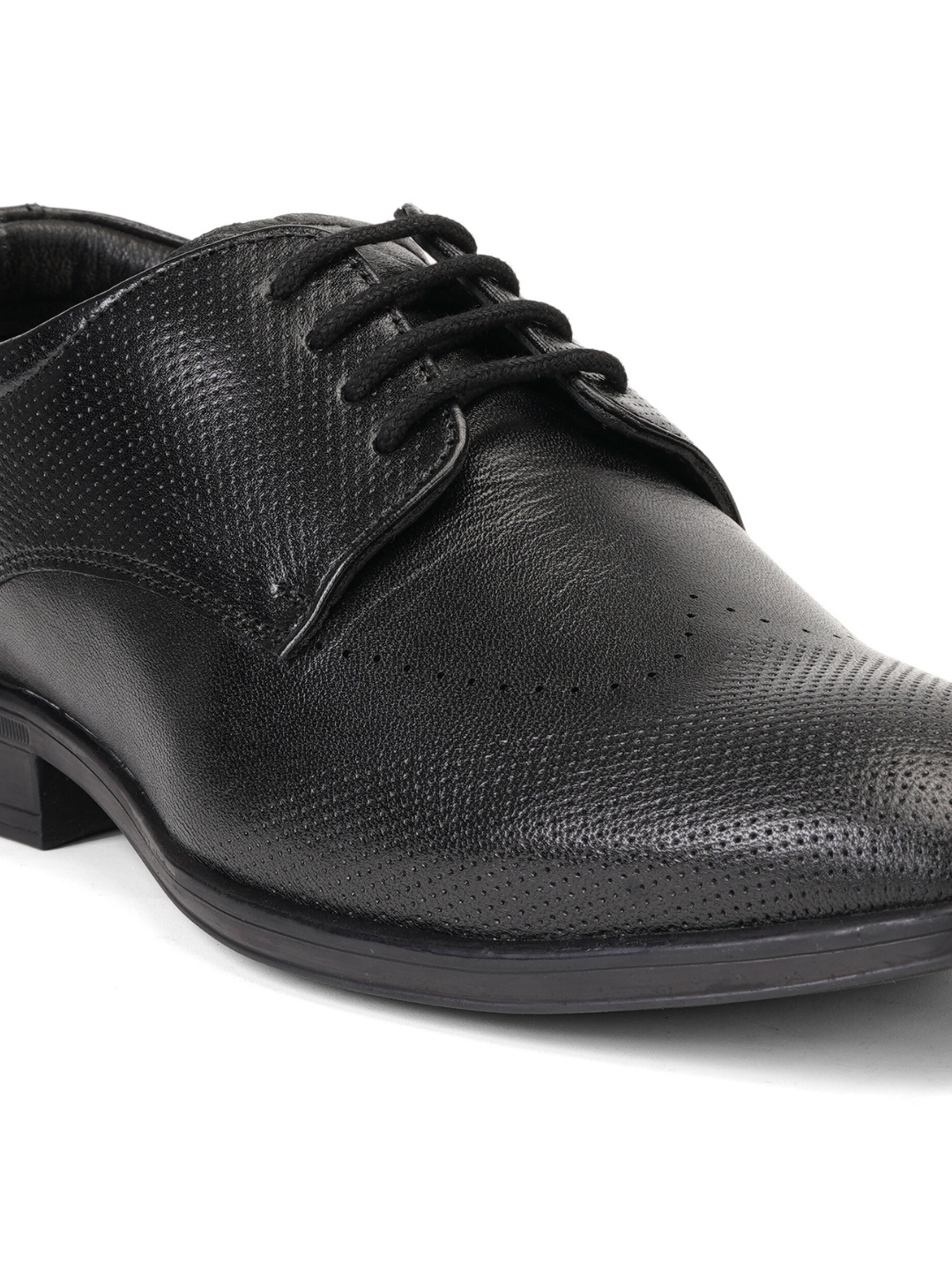 Zuup Black Genuine Leather Derby Formal Shoes For Men Zfm021069 C001