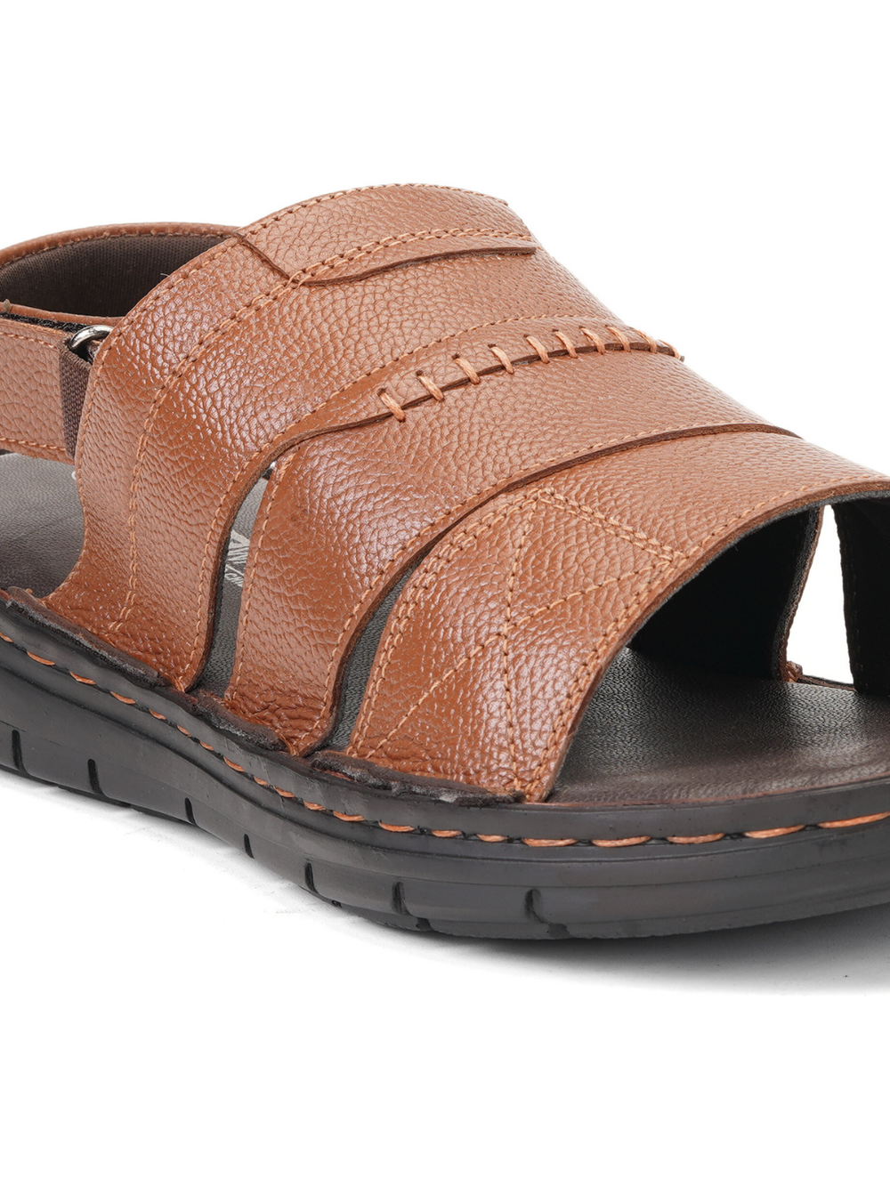 Comfort Walk Tan Genuine Leather Formal Sandal For Men Cwm031009 C006