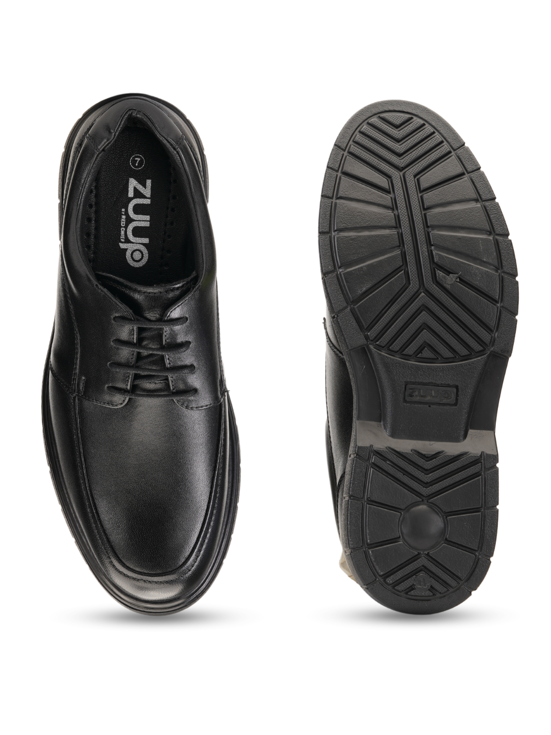 Zuup Black Genuine Leather Derby Formal Shoes For Men Zfm021034 C001