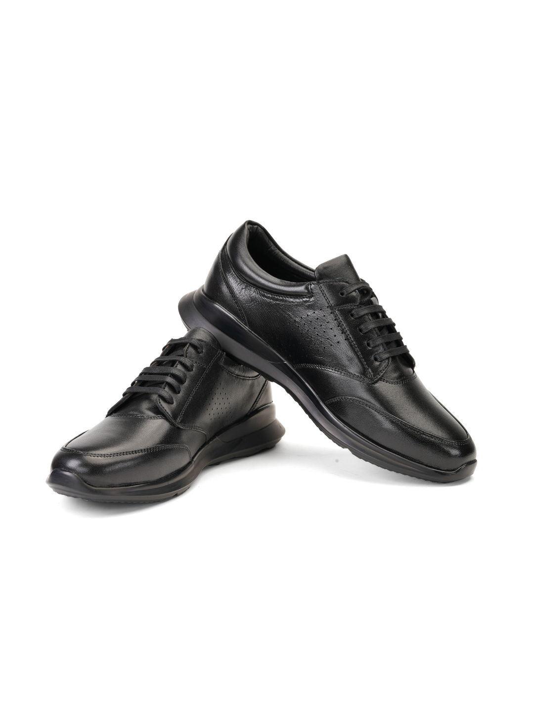 Zuup Black Genuine Leather Derby Formal Shoes For Men Zcm011046 C001