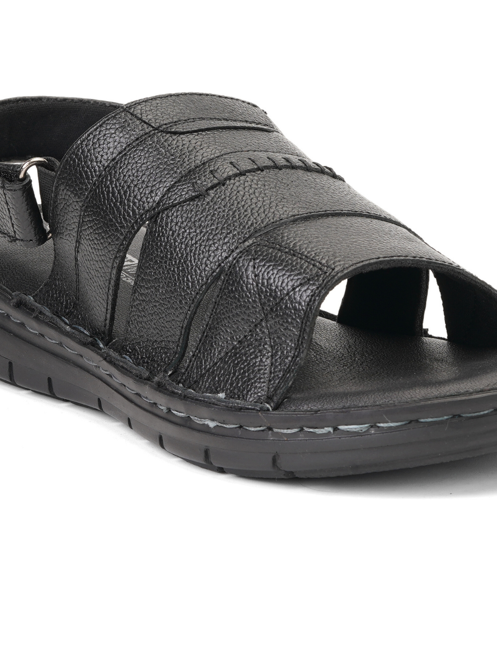 Comfort Walk Black Genuine Leather Formal Sandal For Men Cwm031009 C001