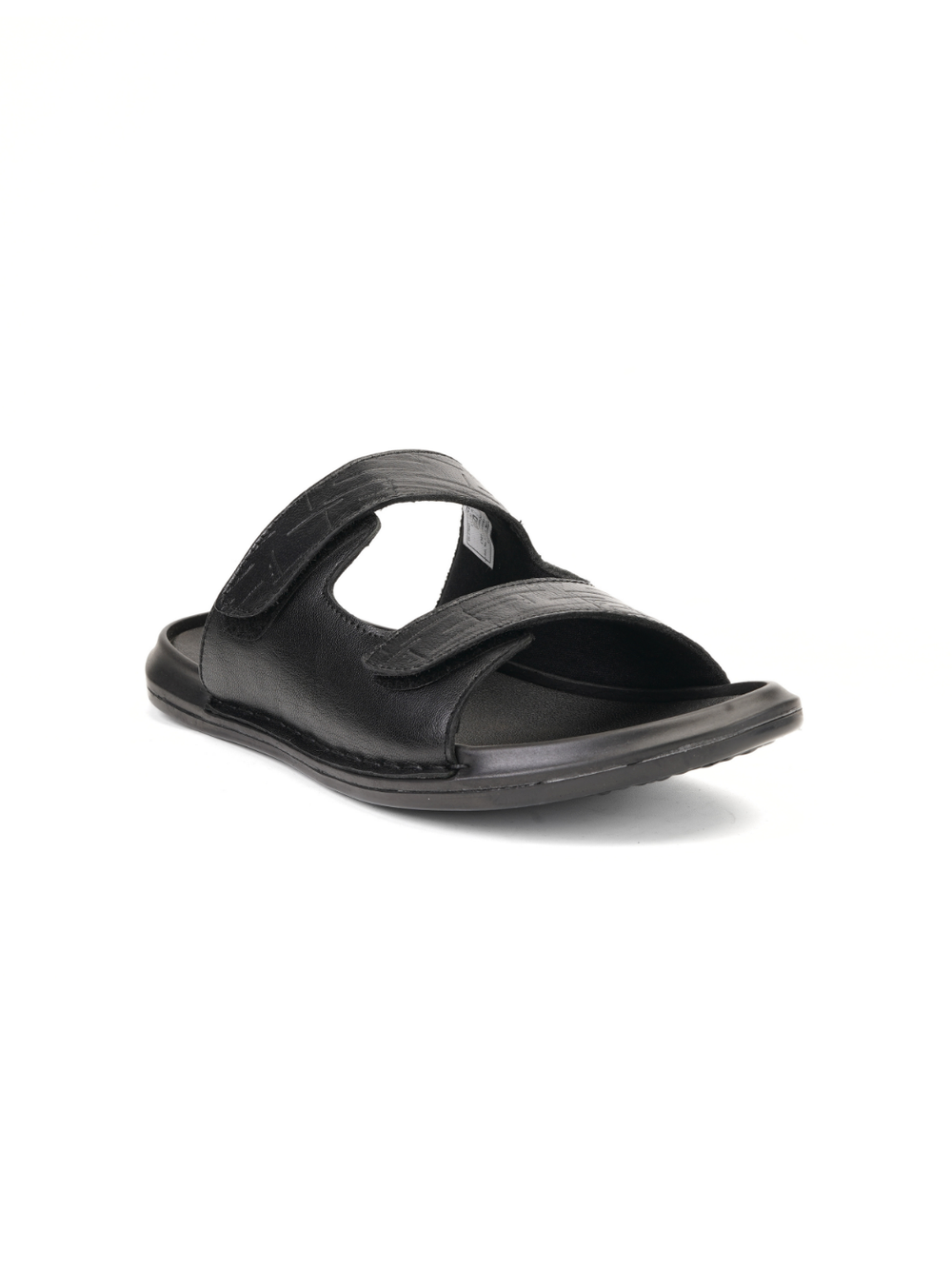 City Magic Black Genuine Leather Casual Slipper For Men Cmm041012 C001