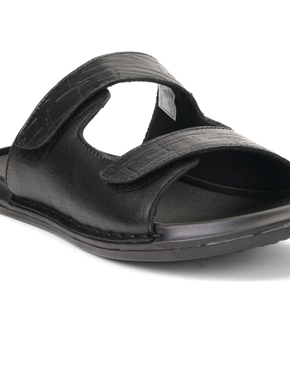 City Magic Black Genuine Leather Casual Slipper For Men Cmm041012 C001