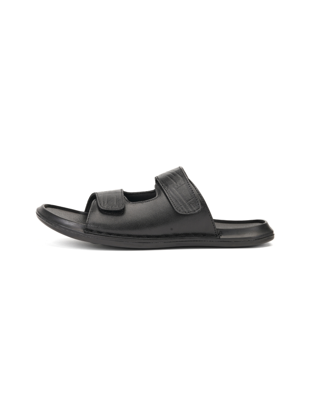 City Magic Black Genuine Leather Casual Slipper For Men Cmm041012 C001