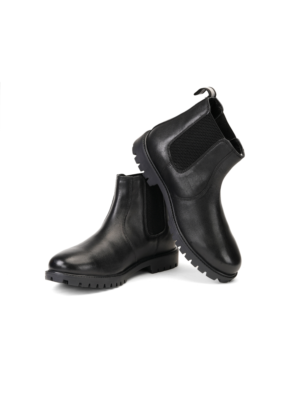 Extacy Black Genuine Leather Ankel Boot Casual Shoes For Men Exm010238 C001