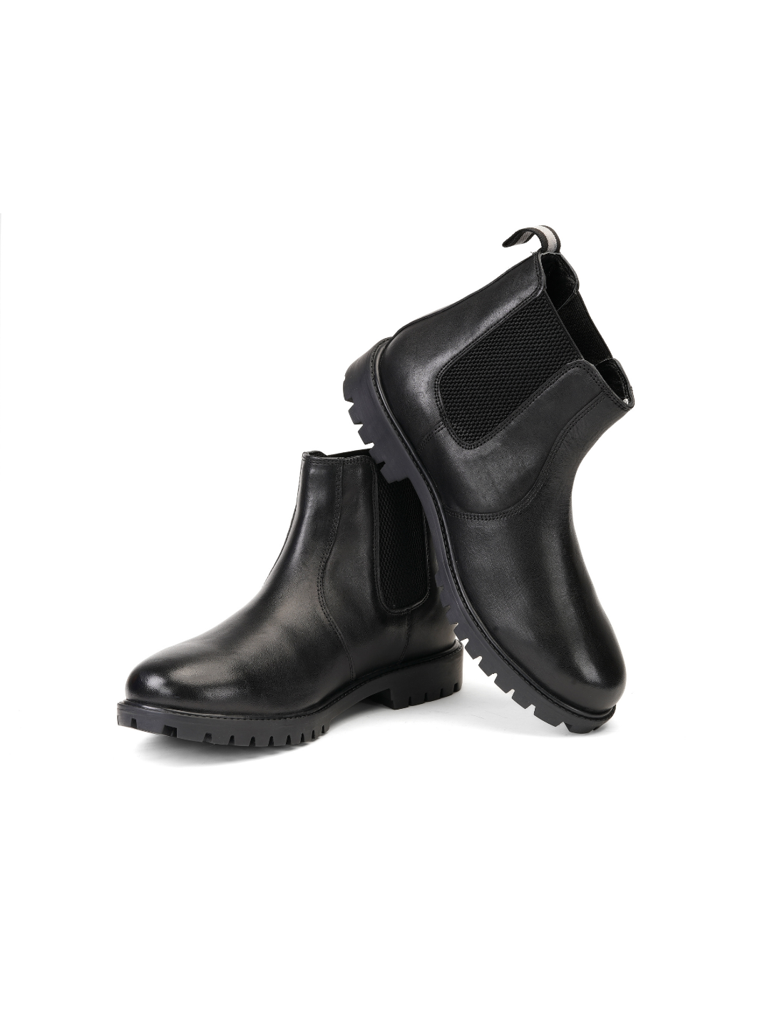 Extacy Black Genuine Leather Ankel Boot Casual Shoes For Men Exm010238 C001