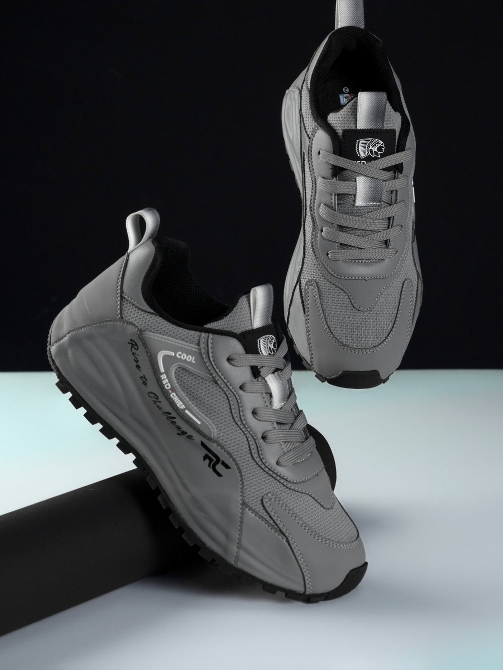 Red Chief Sports Dark Grey Sneakers For Man  C6005 F031
