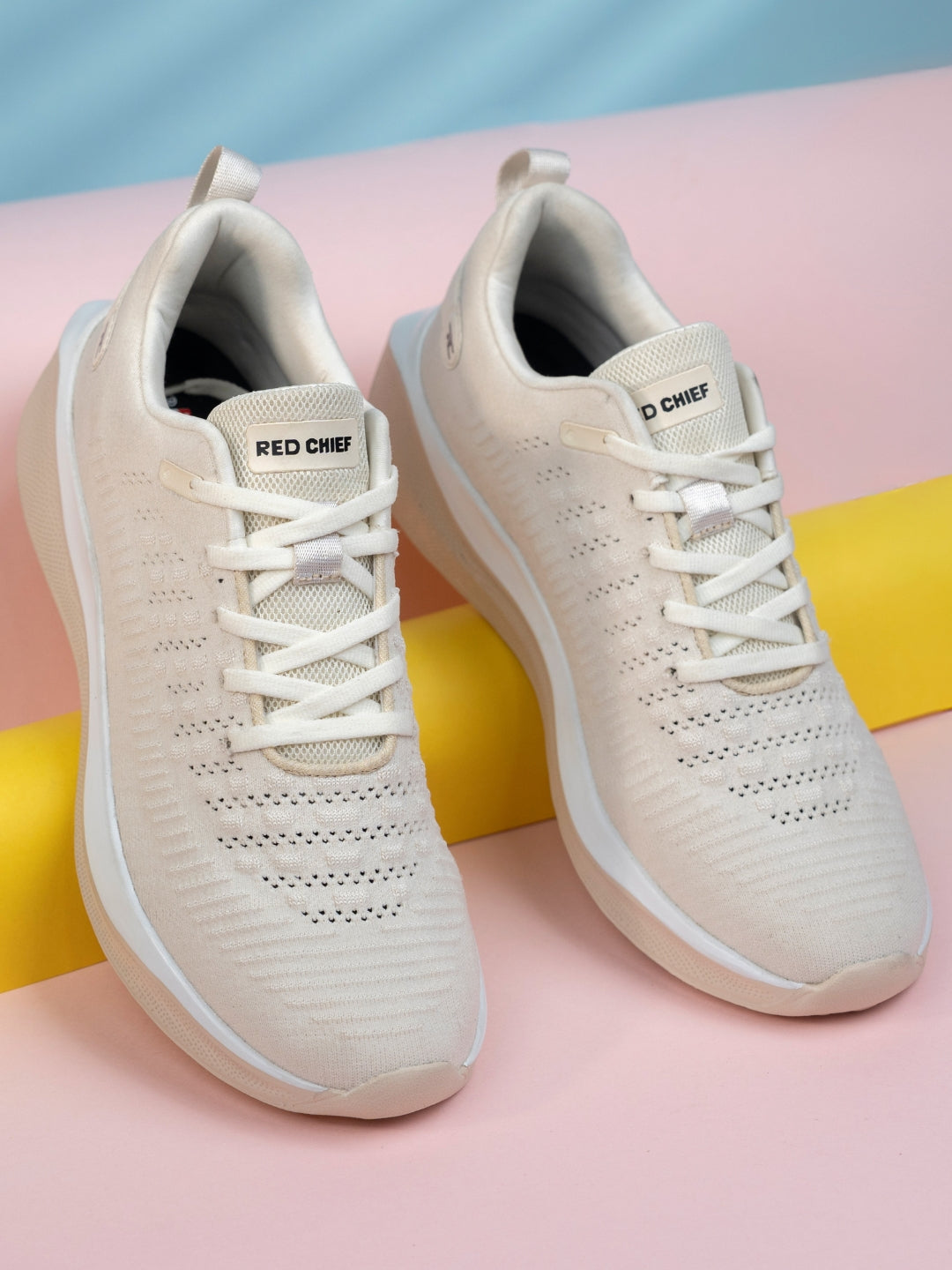 Red Chief Sports Light Beige Running Shoes For Men R1728 Cc90