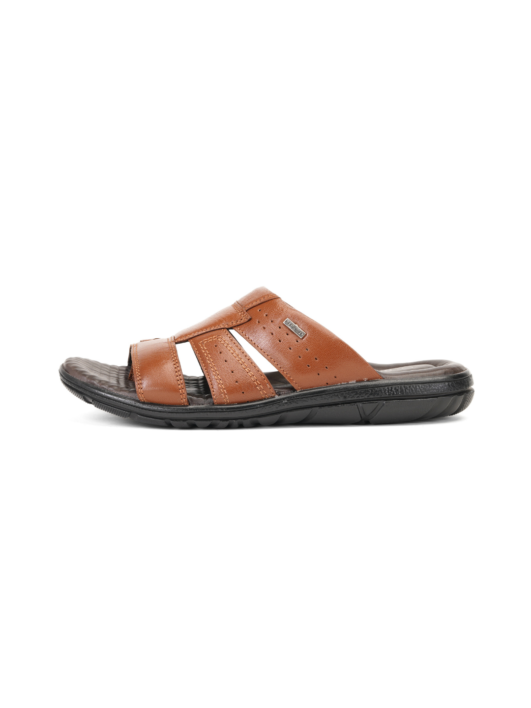 Red Chief Tan Genuine Leather Sandal Slipper For Men Rc 4035 C006