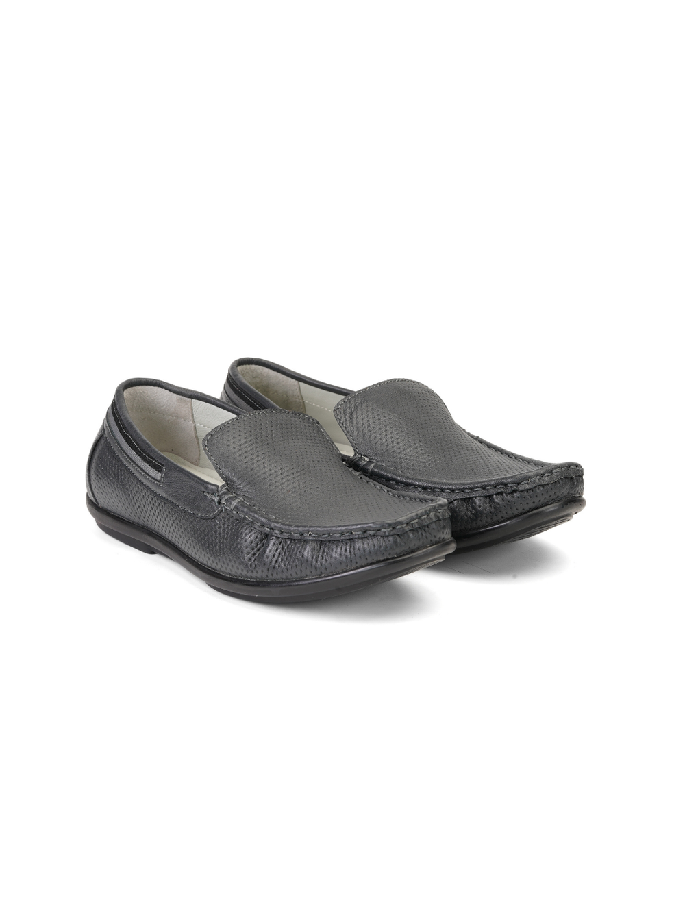 Extacy Blue Genuine Leather Loafer Casual Shoes For Men Exm010233 C002