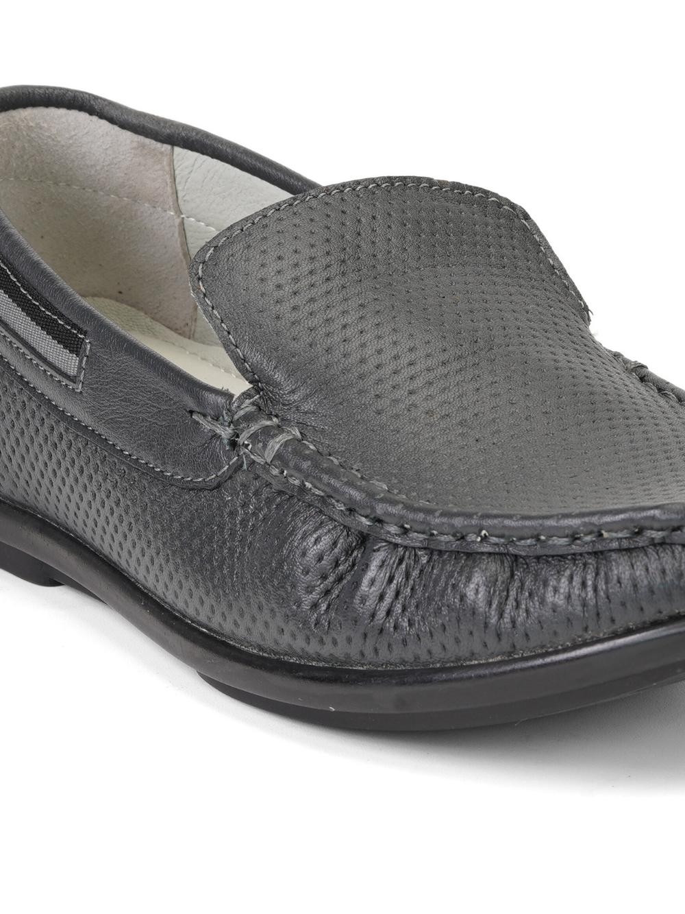 Extacy Blue Genuine Leather Loafer Casual Shoes For Men Exm010233 C002