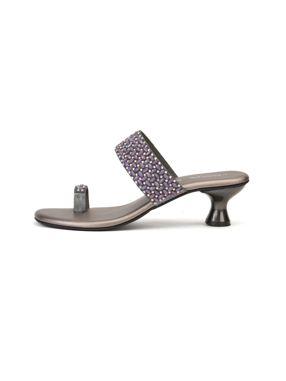 Lamoure Gun Metal Fancy Heels For Women Lmw039116 C181