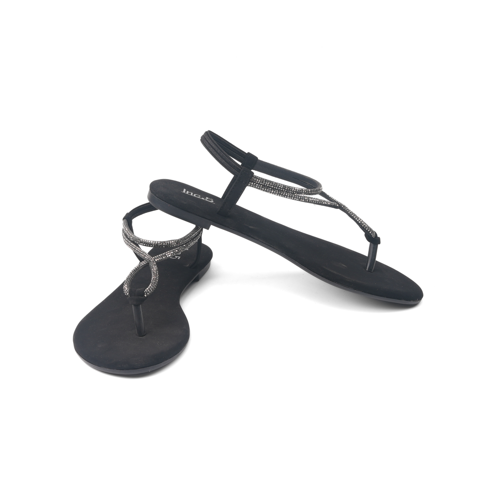 Inc.5 Black Sandal For Women 101976 C001