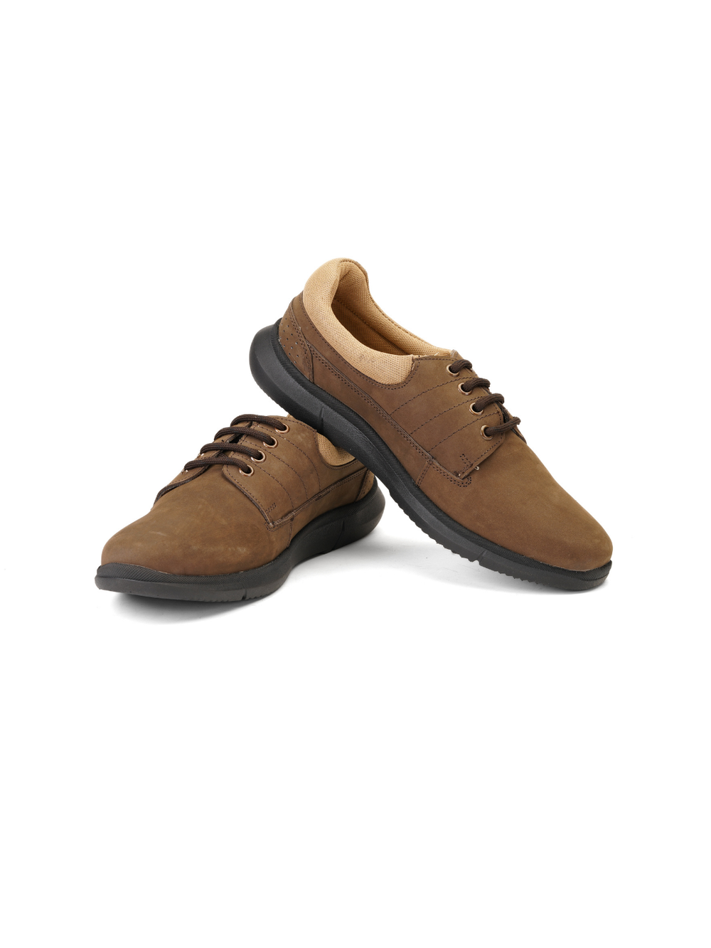 Extacy Brown Genuine Leather Derby Casual Shoes For Men Exm010204 C003