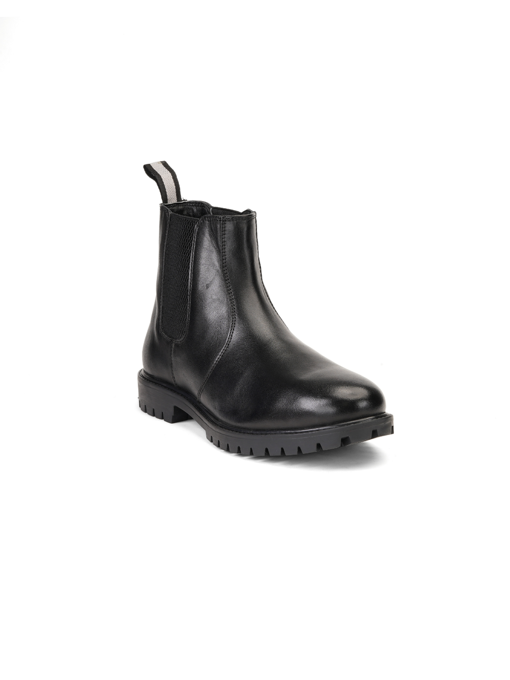Extacy Black Genuine Leather Ankel Boot Casual Shoes For Men Exm010238 C001