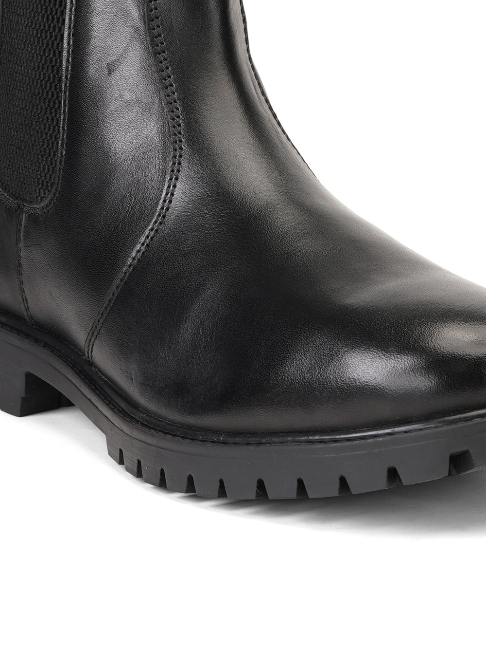 Extacy Black Genuine Leather Ankel Boot Casual Shoes For Men Exm010238 C001