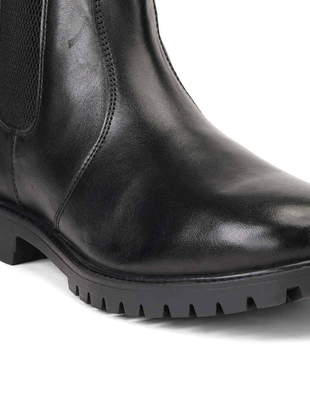 Extacy Black Genuine Leather Ankel Boot Casual Shoes For Men Exm010238 C001