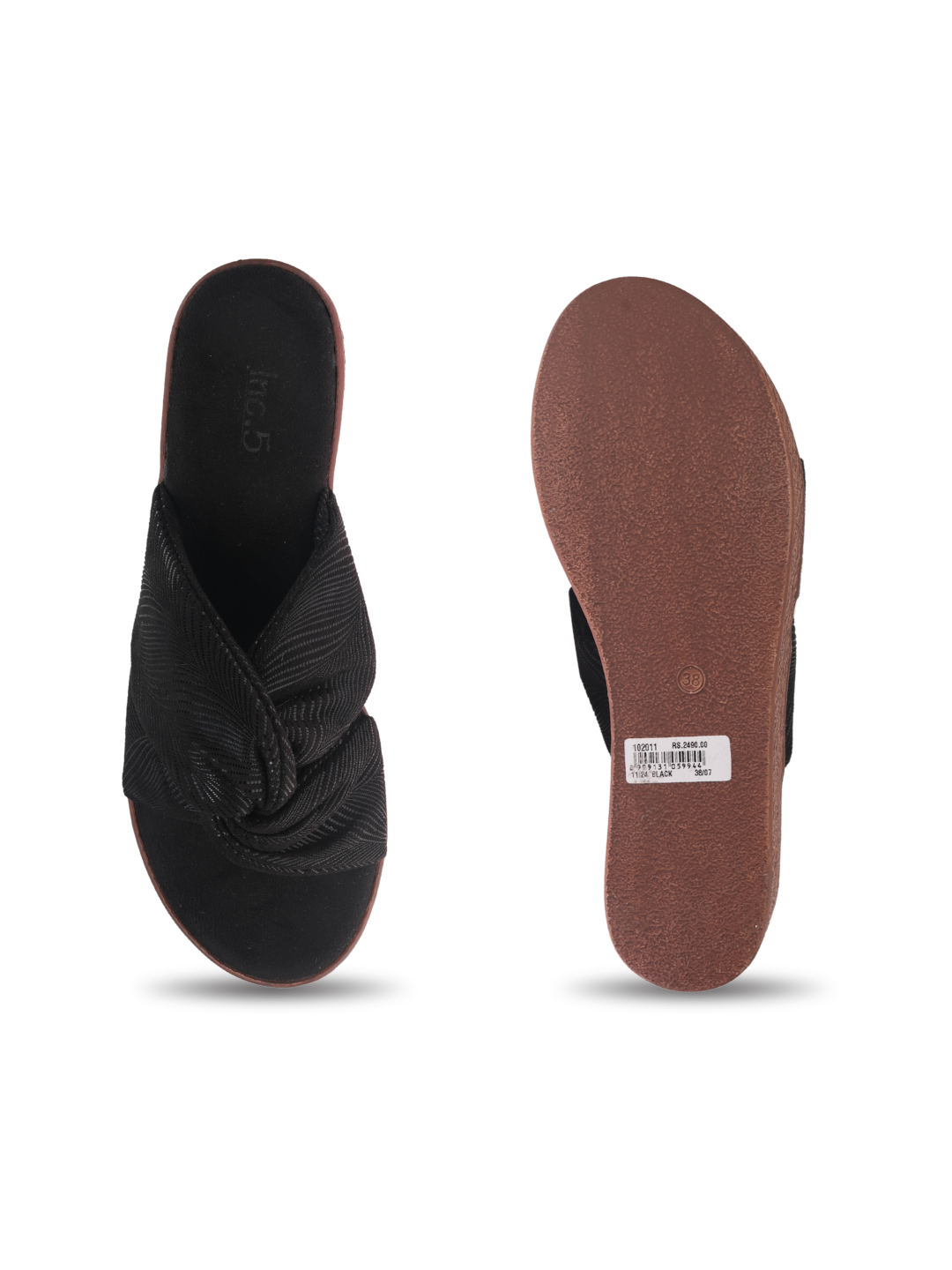 Inc.5 Black Sandal For Women 102011 Black C001