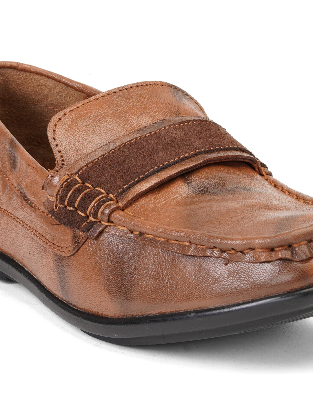 Zuup Tan Genuine Leather Loafer Casual Shoes For Men Zcm011058 C006