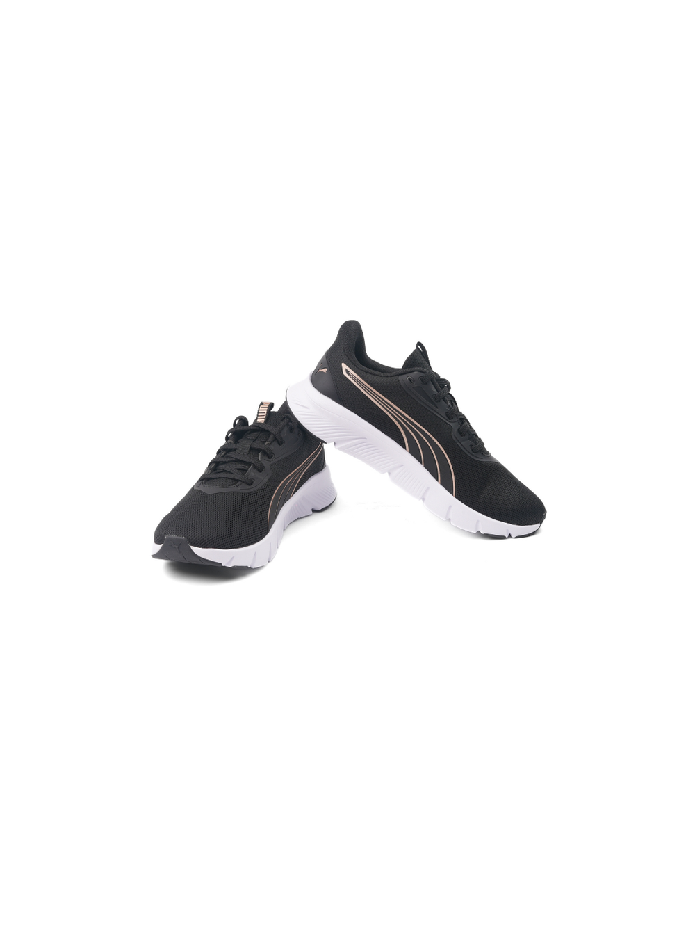 Puma Black/Gold Sports Shoes For Women Flex Focus-31009308 C677