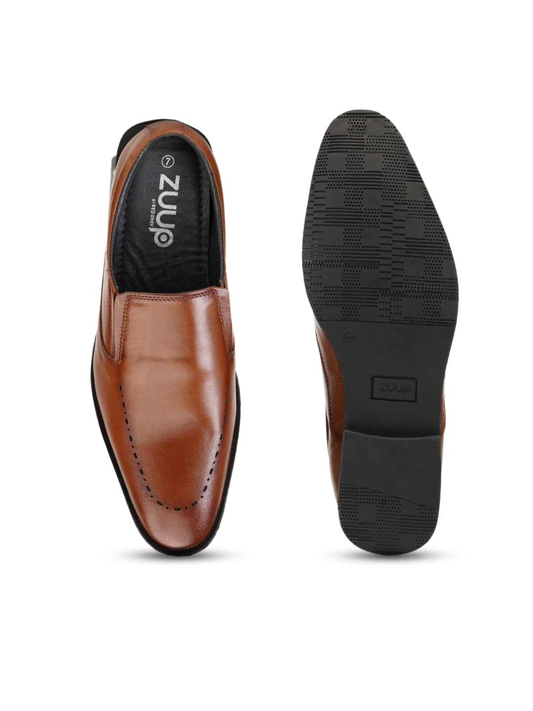 Zuup Tan Genuine Leather Formal Shoes For Men Zfm021062 C006