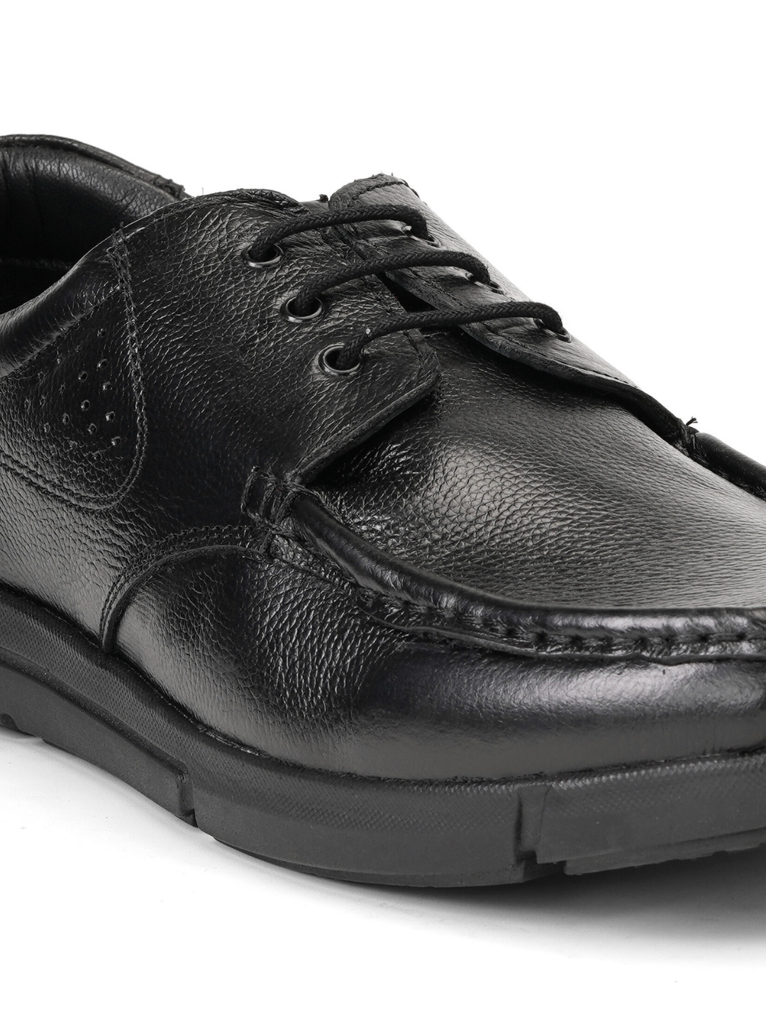 Zuup Black Genuine Leather Ankle Derby Formal Shoes For Men Zfm021012 C001