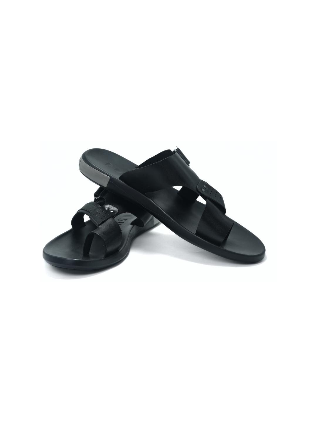 Ruosh Black Slipper For Men Gamma-1231646110 001