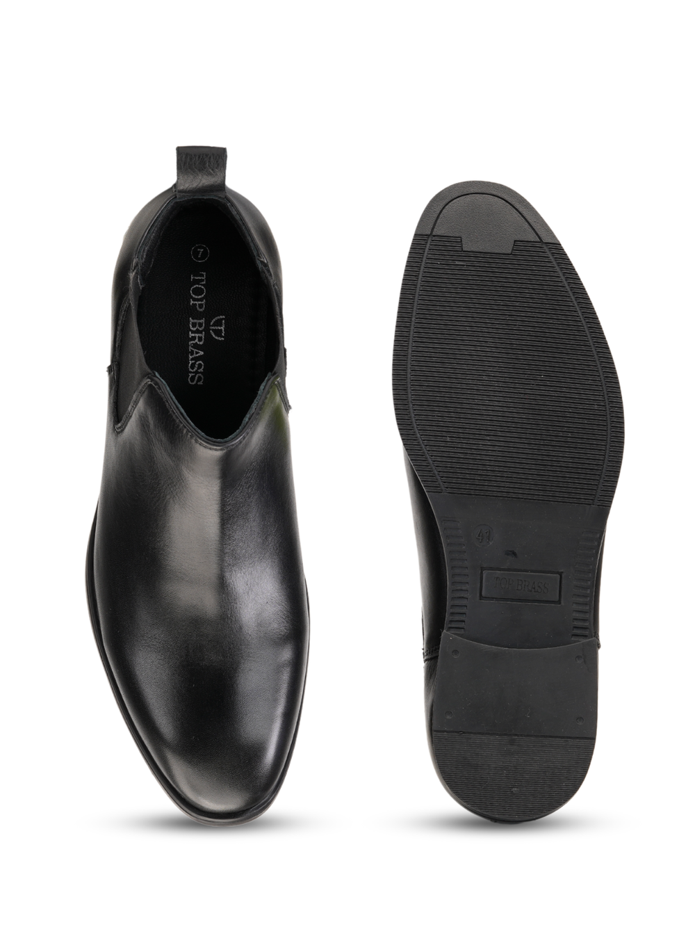 Top Brass Black Genuine Leather Boot Formal Shoes For Men Tbm021101 C001