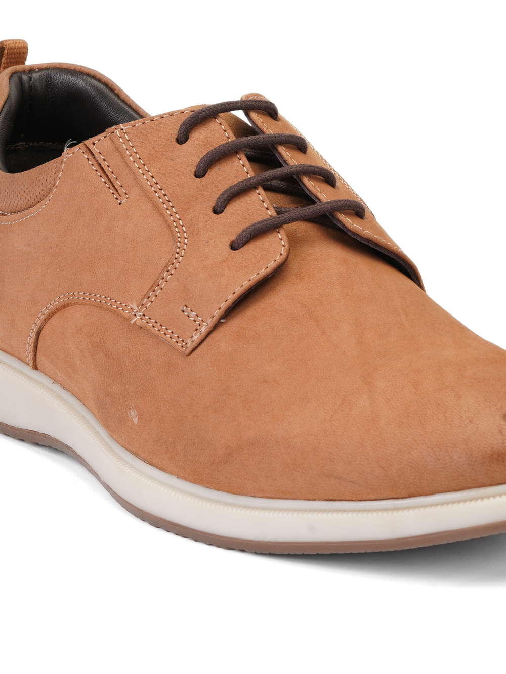 Extacy Rust Genuine Leather Derby Casual Shoes For Men Exm010223 C022