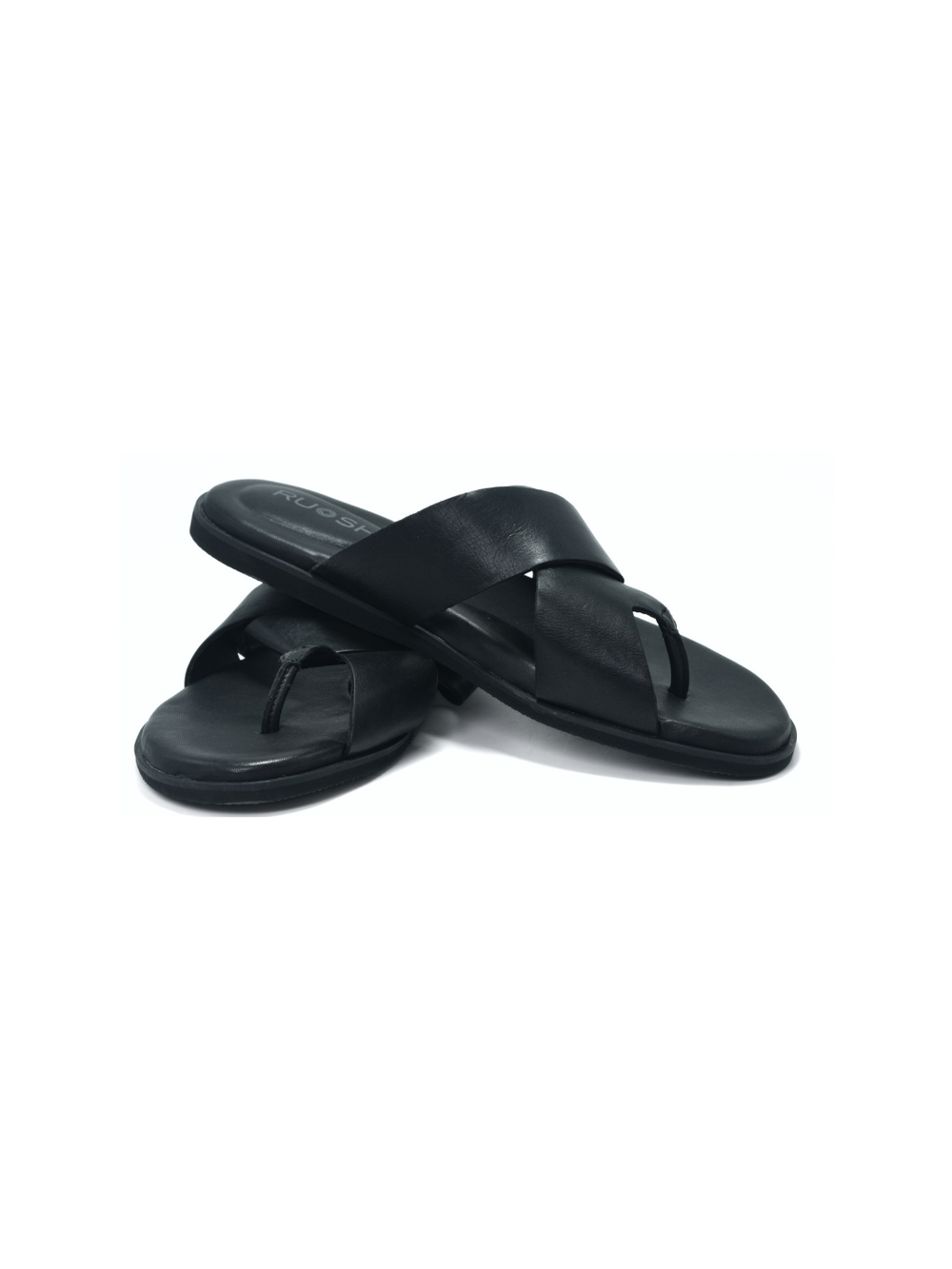 Ruosh Black Slipper For Men Aero-1231645510 C001