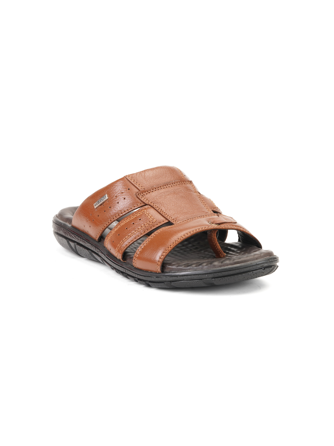 Red Chief Tan Genuine Leather Sandal Slipper For Men Rc 4035 C006