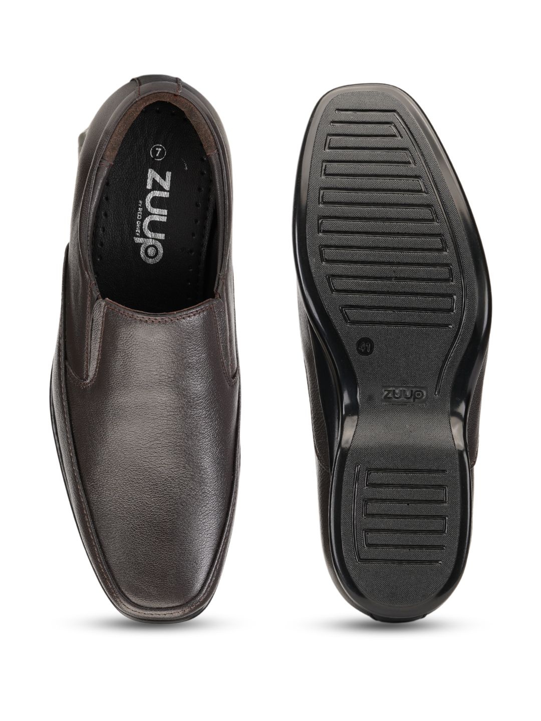 Zuup Brown Genuine Leather Formal Shoes For Men Zfm021025 C003