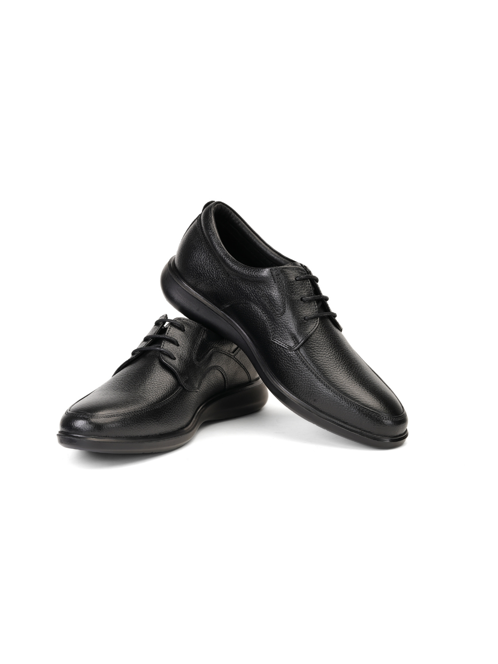 Zuup Black Genuine Leather Ankle Derby Formal Shoes For Men Zfm021016 C001