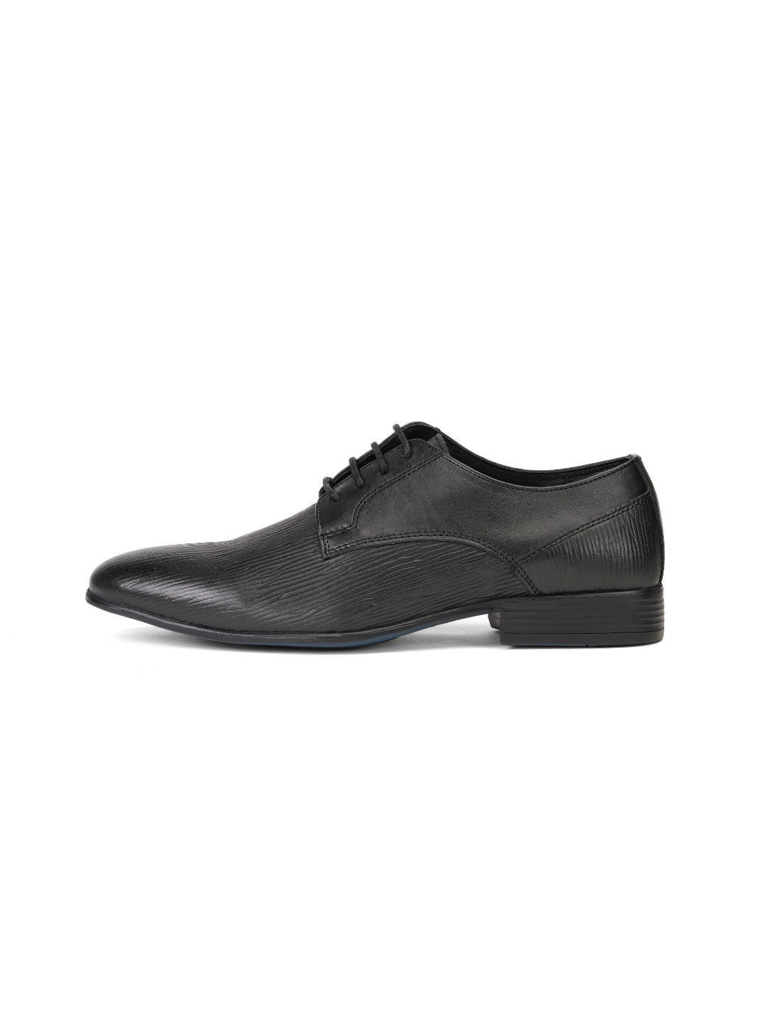 Top Brass Black Genuine Leather Derby Formal Shoes For Men Tbm021080 C001
