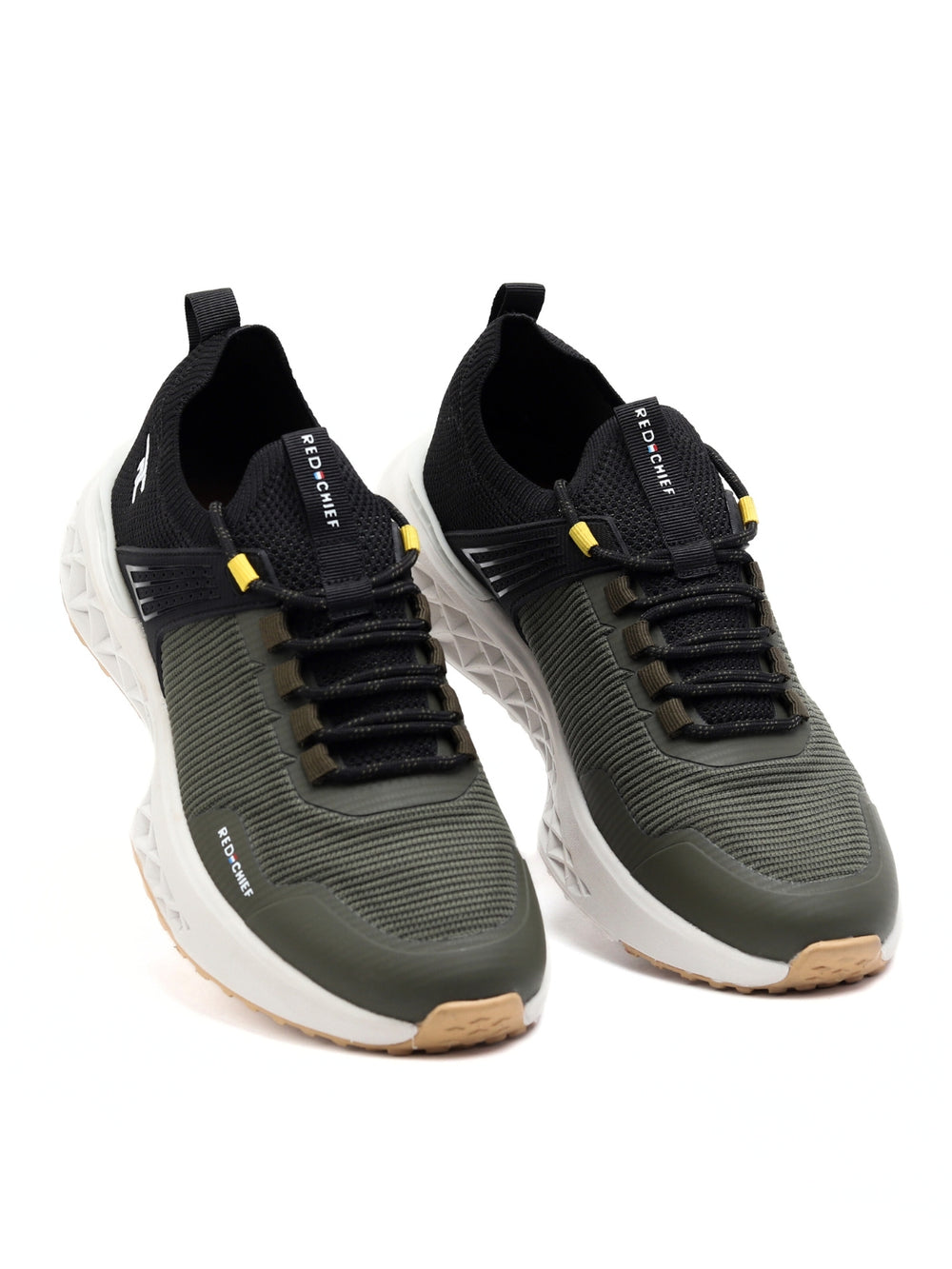Red Chief Sports Black-Olive Walking Shoes For Men  W7014 F022