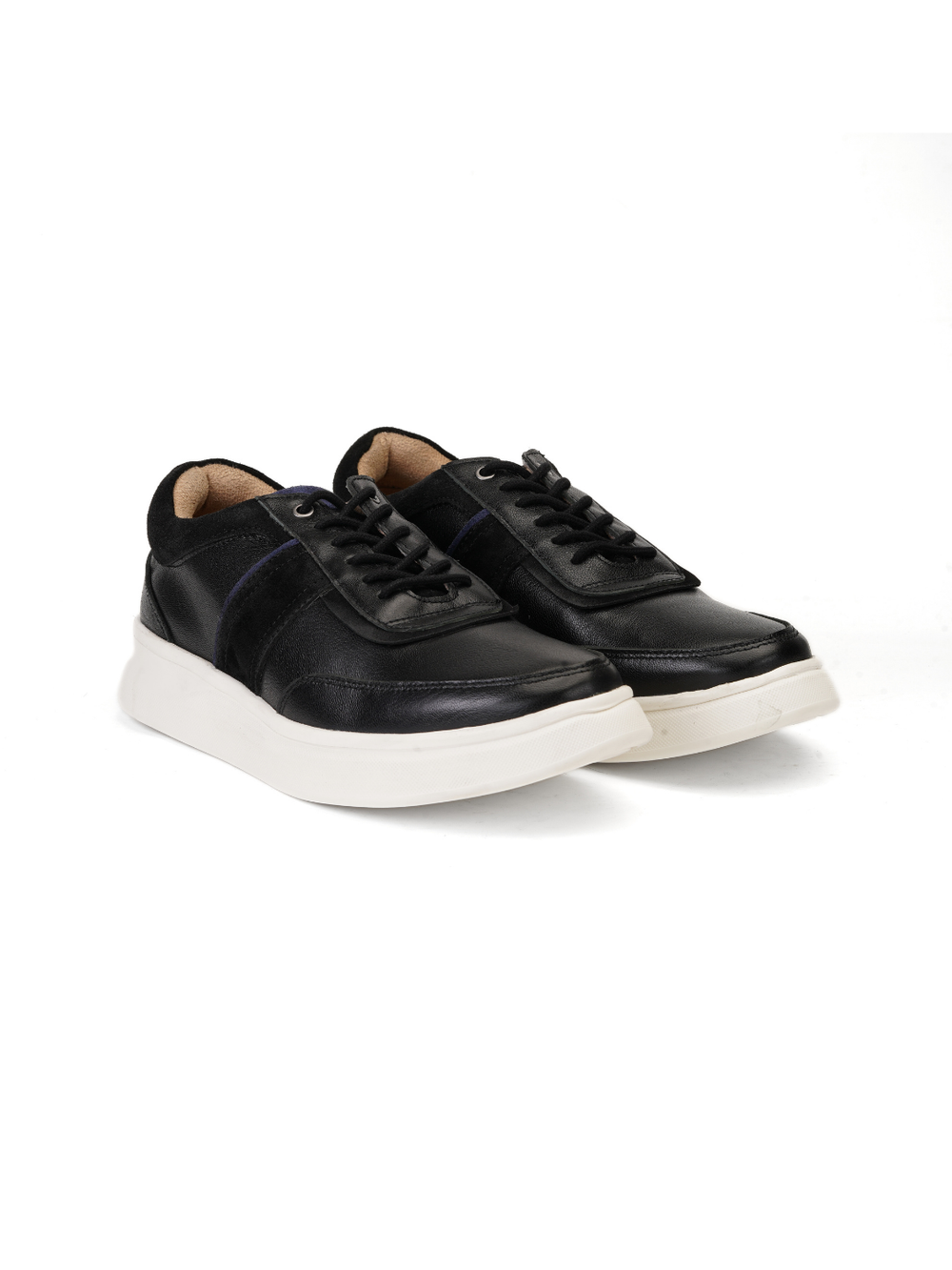 Extacy Black Genuine Leather Sneaker For Men Exm010202 C001