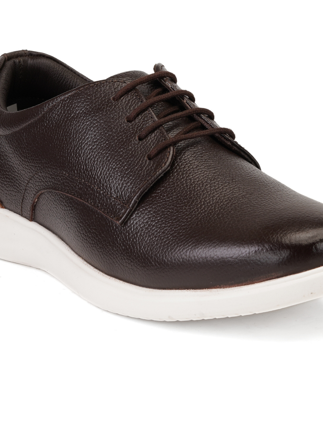 Zuup Brown Genuine Leather Derby Casual Shoes For Men Zcm011007 C003