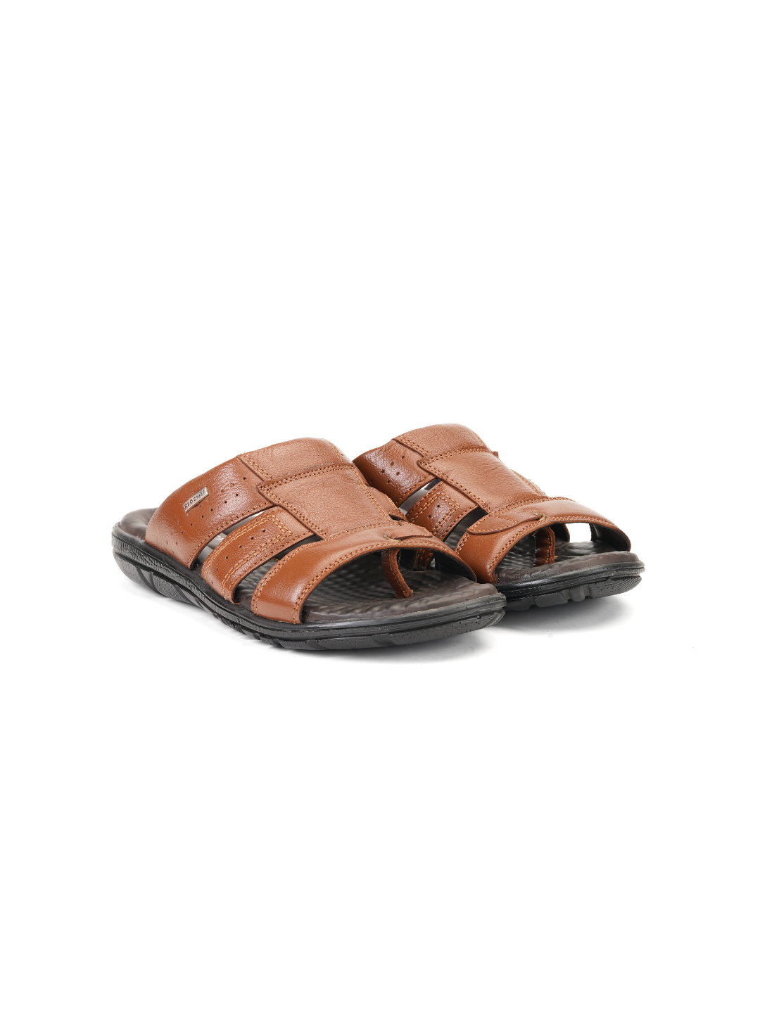 Red Chief Tan Genuine Leather Sandal Slipper For Men Rc 4035 C006